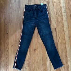Abercrombie Women's Blue Jeans with Side Stripes